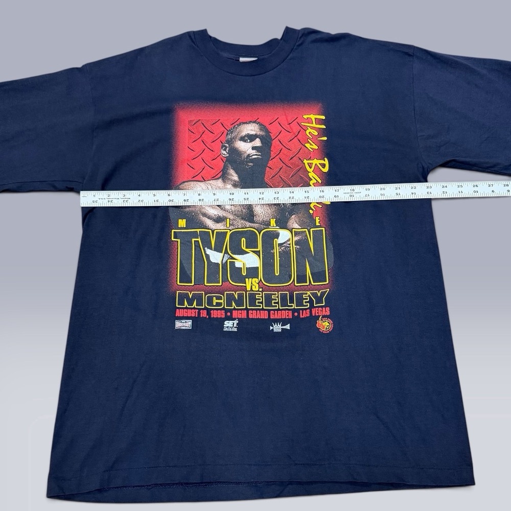 Vintage 1995 Mike Tyson vs McNeeley T-Shirt XL MGM Grand KO Wear Boxing NWOT - Picture 2 of 10